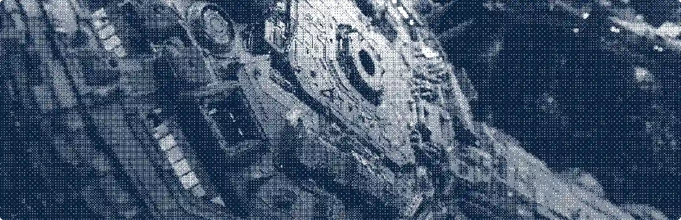Spaceship close up shot banner